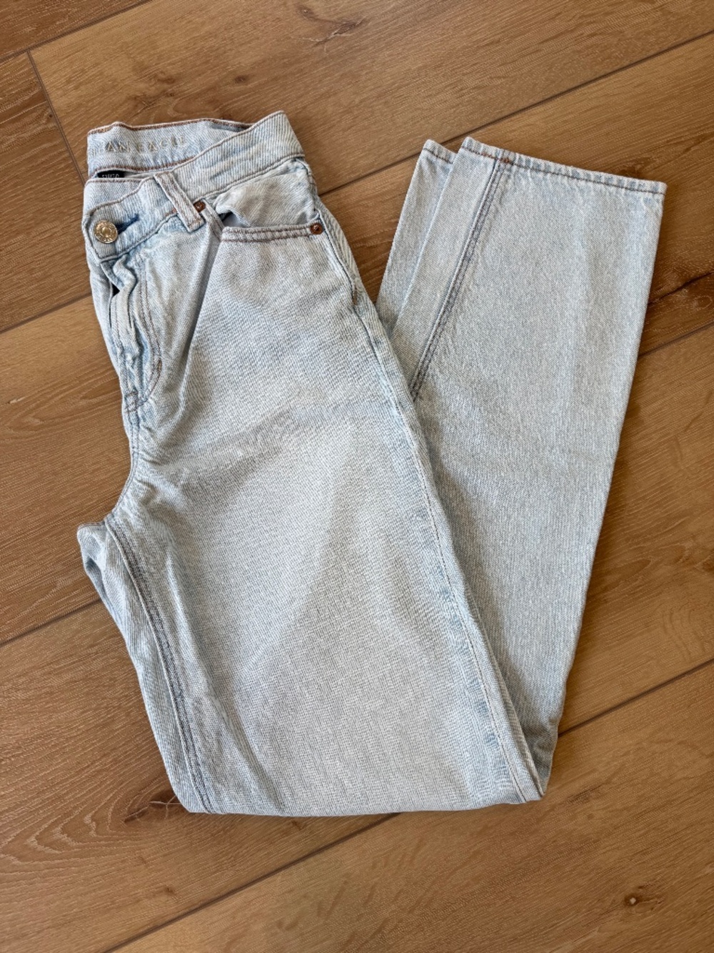 American Eagle Womens Highest Rise Baggy Straight Jeans